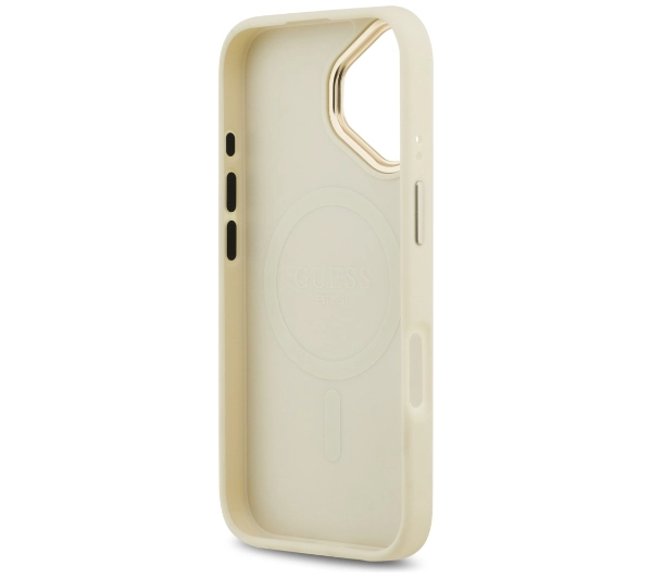 Guess Peony Hot Stamp MagSafe do iPhone 17 Beżowy