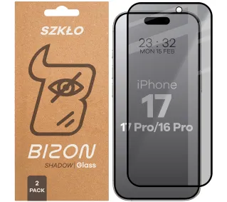 Bizon prywatyzujące pełne Edge Shadow Duo do do iPhone 17 / 17 Pro / 16 Pro