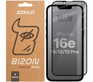 Bizon prywatyzujące pełne Edge Shadow Duo do iPhone 16e / 14 / 13 / 13 Pro