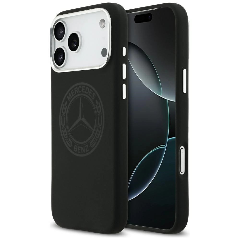 Etui Mercedes-Benz Silicone Vintage Logo MagSafe do iPhone 17 Pro Max Czarny