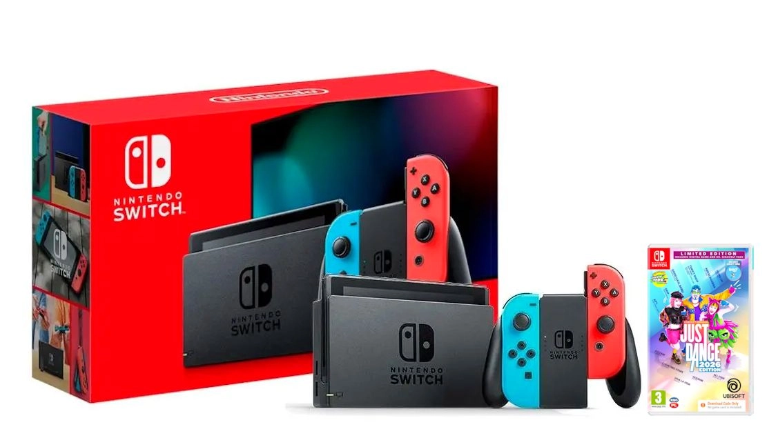 Konsola Nintendo Switch Joy-Con v2 Czerwono-niebieski + Just Dance 2026 Edycja Limitowana