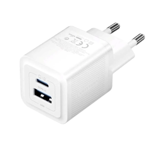 Ładowarka sieciowa Vention 1x USB-A 1x USB-C GaN 30W Biały