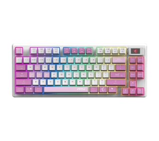 MSI Forge GK600 TKL Wireless Biało-różowy - Kup na Raty - RRSO 0%