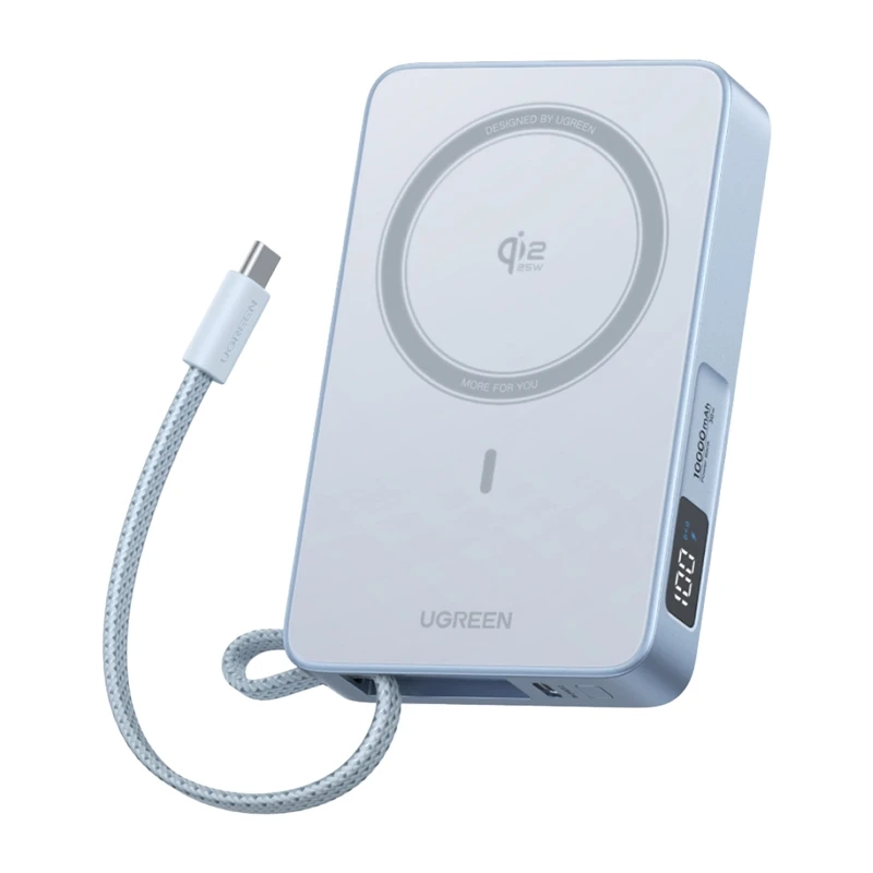 Powerbank UGREEN 10000 mAh MagFlow PB773 Qi2 25W Szary