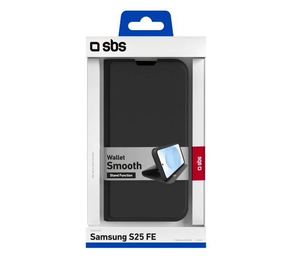 SBS Wallet Smooth do Galaxy S25 FE Czarny