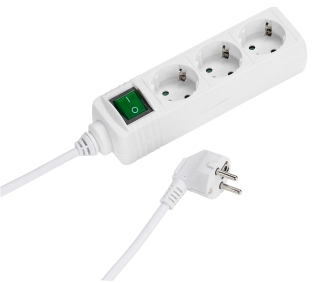 Vivanco 3 gniazda schuko 1,4m Biały