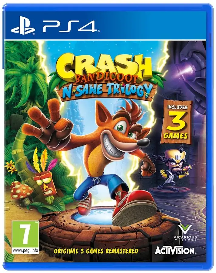 Crash Bandicoot N. Sane Trilogy - Gra na PS4 (Kompatybilna z PS5)