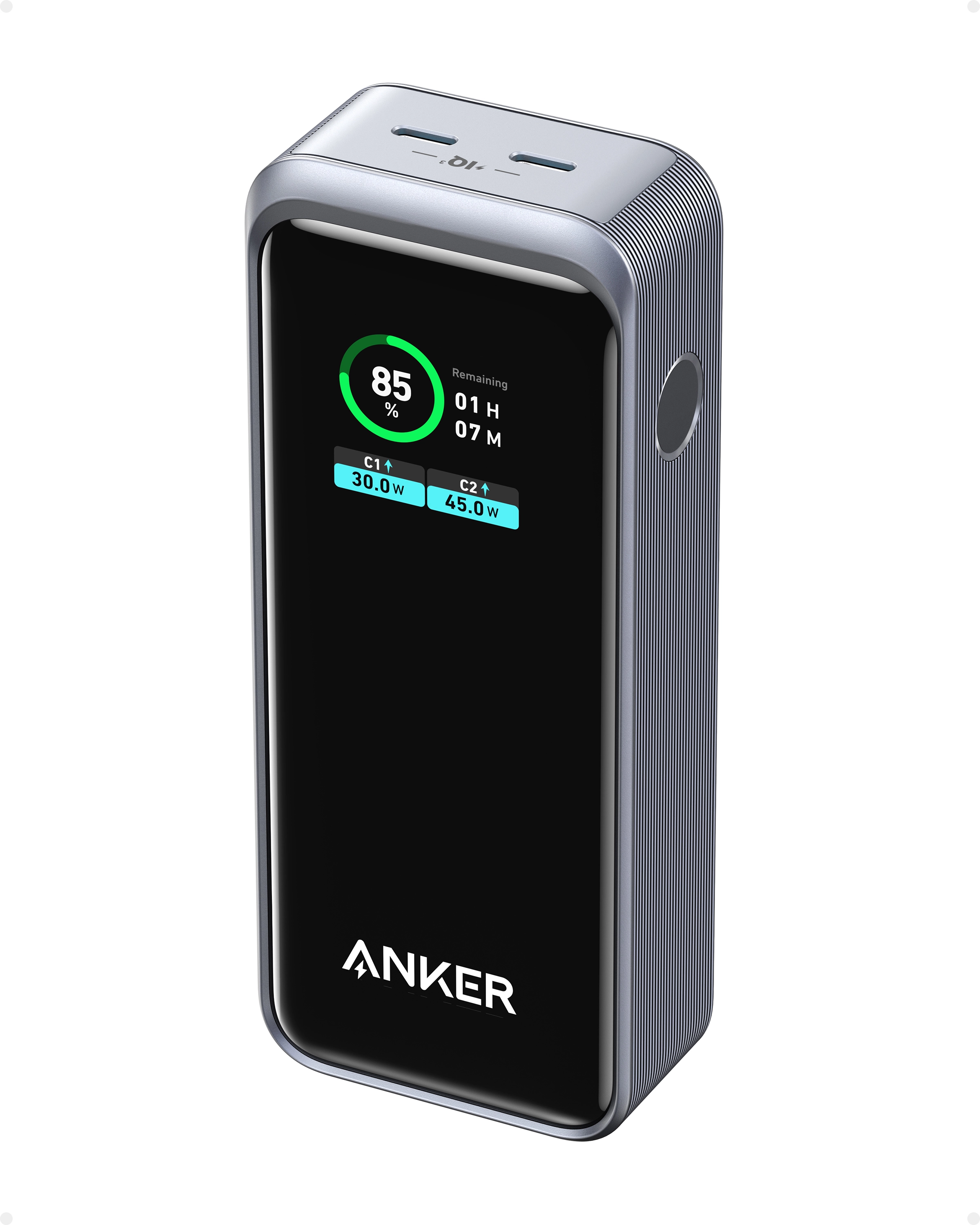 Powerbank Anker Prime (A1335011) 12000 mAh 130W Kolorowy wyświetlacz 2x USB-C Czarny