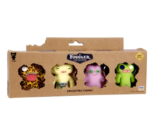 PMI Kids World Fuggler S1 Collectible Figures - 4 Pack