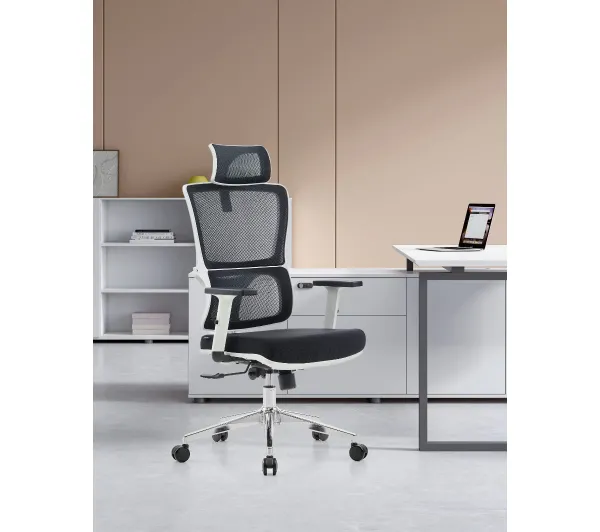 Cobra Office Expert HF701WH Biurowy do 150kg Tkanina Czarno-biały - Kup na Raty - RRSO 0%