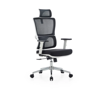 Fotel Cobra Office Expert HF701WH Biurowy do 150kg Tkanina Czarno-biały