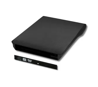 Obudowa na napęd optyczny Qoltec 51863 CD/DVD SATA USB 2.0 12.7mm wbudowany kabel