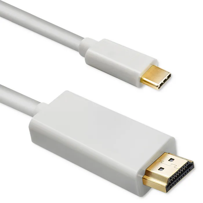 Kabel USB Qoltec 50414 USB 3.1 typ C - HDMI A 1m Biały