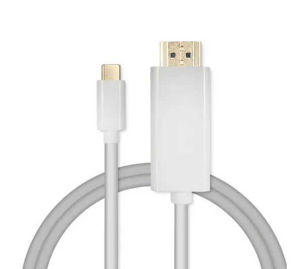 Qoltec 50414 USB 3.1 typ C - HDMI A 1m Biały