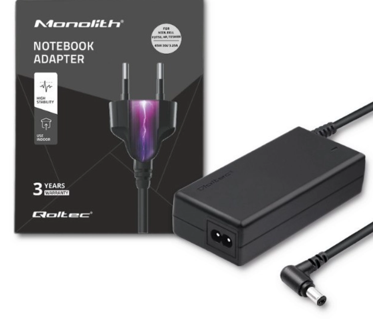 Zasilacz do laptopa Qoltec AD41P 65W do Acer Dell Fujitsu HP/Compaq Toshiba