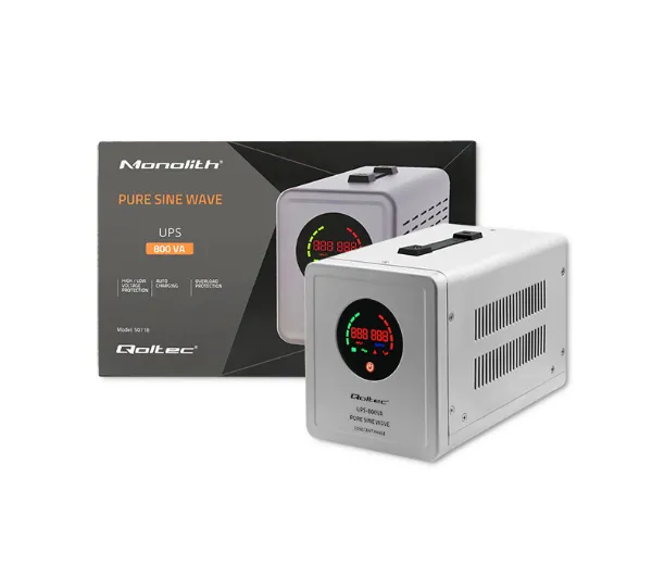 Qoltec 50718 800VA/560W Przetwornica 12/230V z AVR - Kup na Raty - RRSO 0%