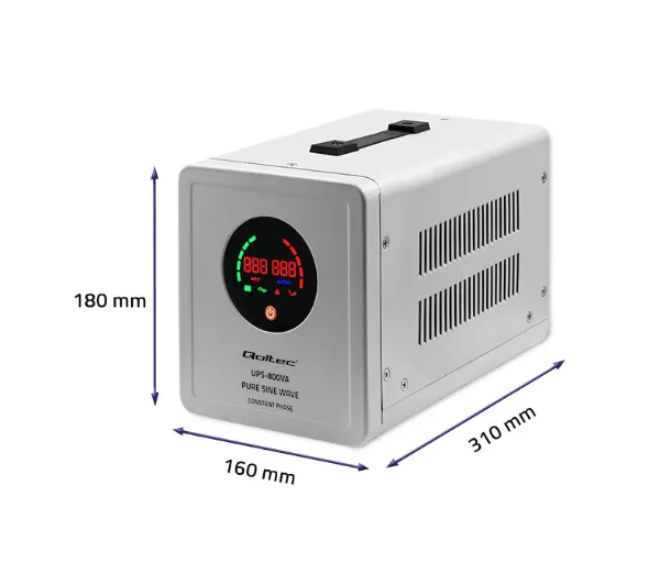 Qoltec 50718 800VA/560W Przetwornica 12/230V z AVR - Kup na Raty - RRSO 0%