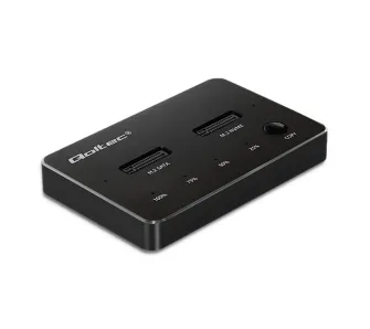 Stacja dokująca Qoltec 52274 do Dysków SSD M.2 NVMe SATA USB-C Czarny