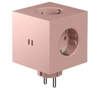 Rozgałęziacz Avolt Square 2 3 gniazda 2x USB-C Różowy