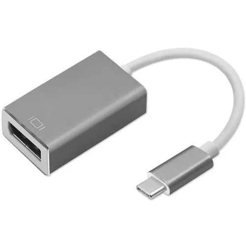 Adapter Qoltec 50429 DisplayPort do USB-C Srebrny