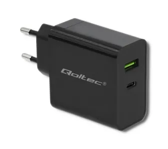 Ładowarka sieciowa Qoltec 51717 USB-A USB-C 45W Czarny