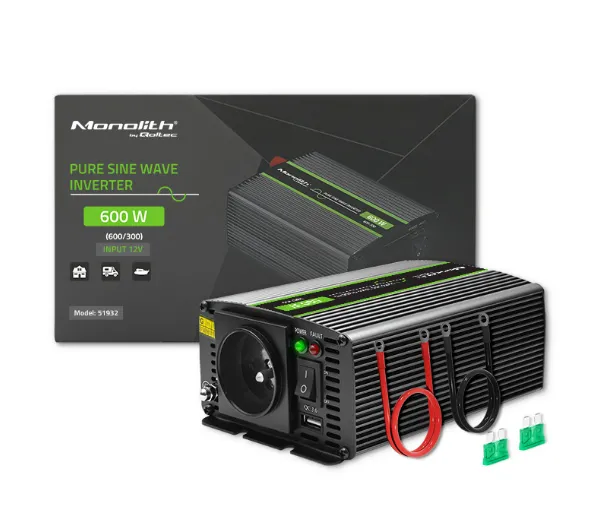 Qoltec Monolith 12/230V 300/600W Czarny