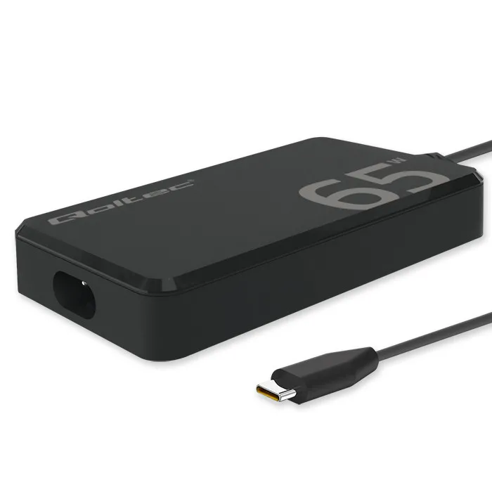 Ładowarka sieciowa Qoltec 52421 Super Fast SLIM GaN USB-C 65W Czarny