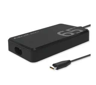 Qoltec 52421 Super Fast SLIM GaN USB-C 65W Czarny