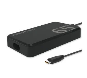 Ładowarka sieciowa Qoltec 52421 Super Fast SLIM GaN USB-C 65W Czarny