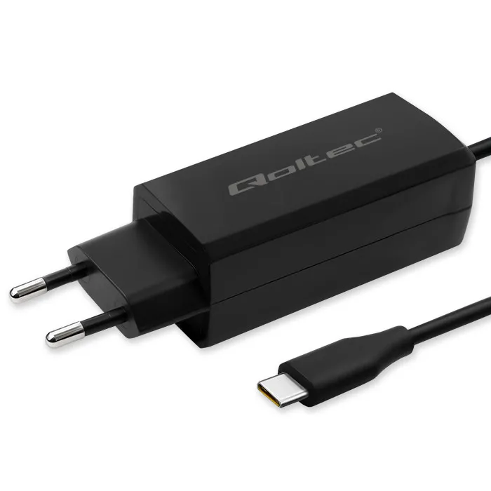 Ładowarka sieciowa Qoltec 52419 Super Fast GaN USB-C 65W Czarny