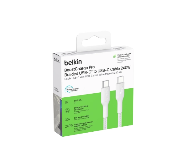 Belkin BoostCharge Pro USB-C do USB-C 240W 1m Biały