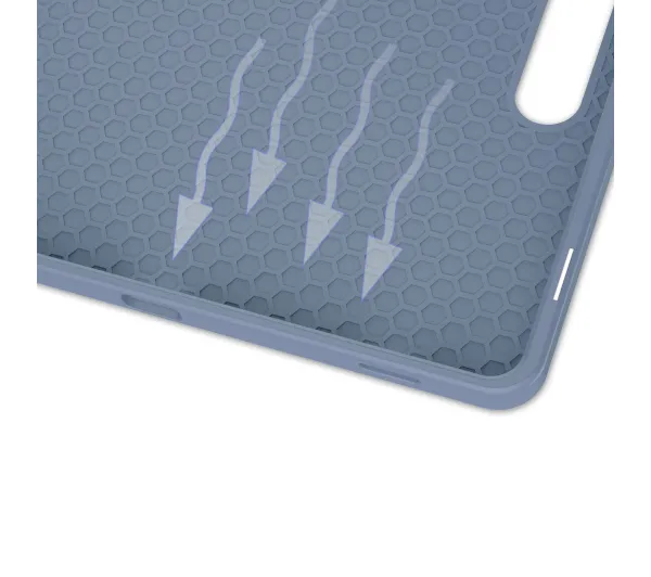 Bizon Case Tab Lizard z klapką do Samsung Galaxy Tab S9 Szary