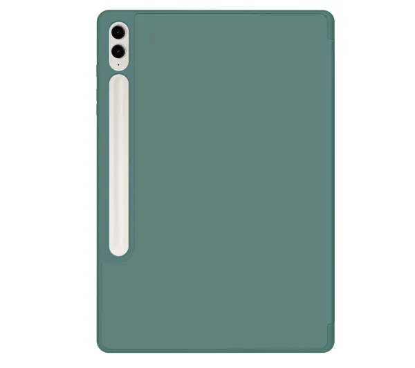 Bizon Case Tab Lizard z klapką do Samsung Galaxy Tab S9 FE Plus Ciemnozielony
