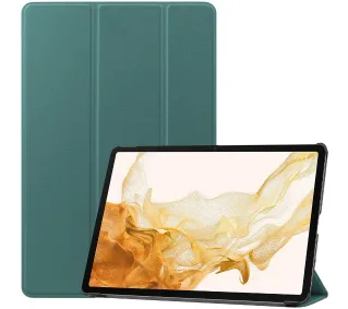 Bizon Case Tab Croc z klapką do Samsung Galaxy Tab S8 Plus / S7 Plus Ciemnozielony