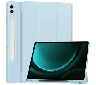 Bizon Case Tab Lizard z klapką do Samsung Galaxy Tab S9 FE Plus Błękitny