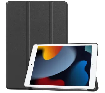 Etui na tablet Bizon Case Tab Croc z klapką do iPad 9/8/7 10.2 2021/2020/2019 Czarny