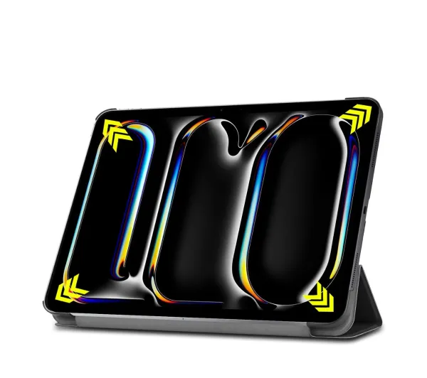 Bizon Case Tab Croc z klapką do iPad Pro 13" 2025 / 2024 Czarny