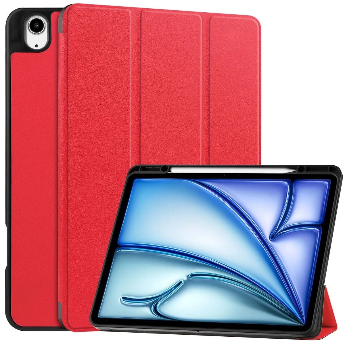 Etui na tablet Bizon Case Tab Lizard z klapką do iPad Air 13 2025 / 2024 Czerwony