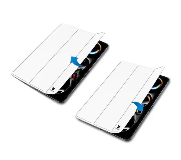 Bizon Case Tab Croc z klapką do iPad Pro 11" 2025 / 2024 Biały