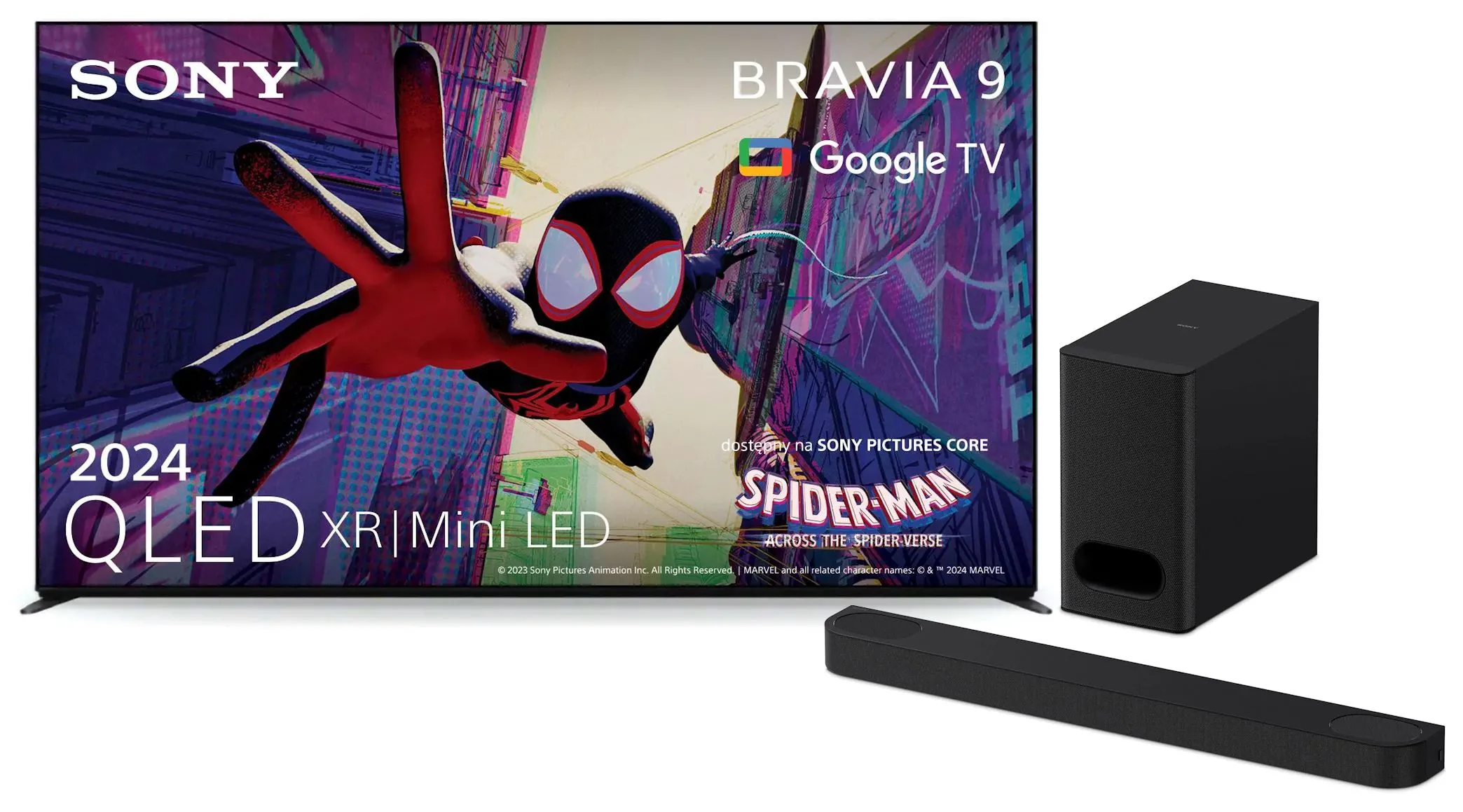 Telewizor Sony BRAVIA 9 K-75XR90 75" QLED 4K Mini LED 120Hz Google TV Dolby Vision Dolby Atmos HDMI 2.1 DVB-T2 + Soundbar HT-BD60