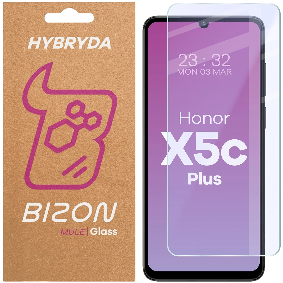 Szkło hybrydowe Bizon Elastyczne Mule do Honor X5c Plus