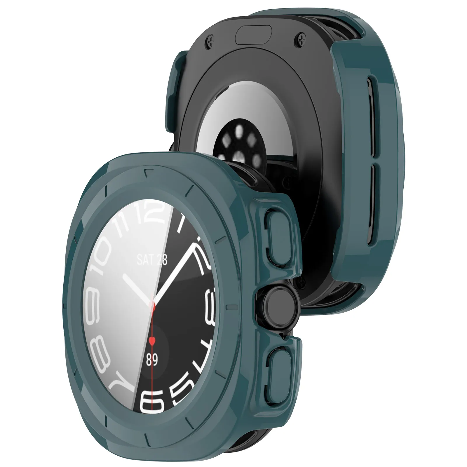 Etui Bizon Case Watch Adamo do Samsung Galaxy Watch Ultra 2 2025 47mm / 1 2024 47mm Zielony