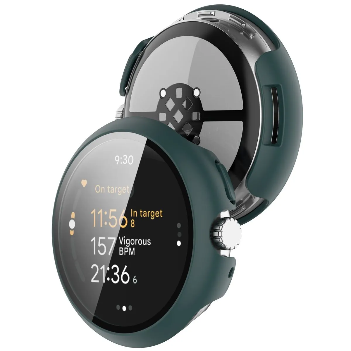 Etui Bizon Case Watch Adamo do Google Pixel Watch 3 41mm Zielony
