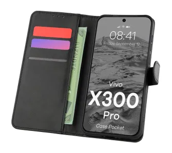Etui Bizon Pocket do Vivo X300 Pro Czarny