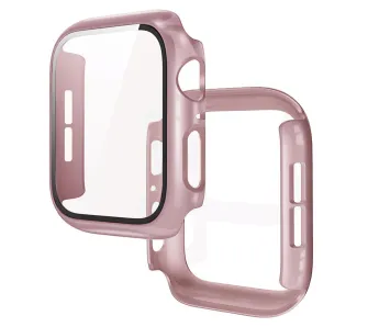 Etui Bizon Case Watch Adamo do Apple Watch SE 3 / SE 2 / SE / 6 / 5 / 4 40mm Satynowy różowy