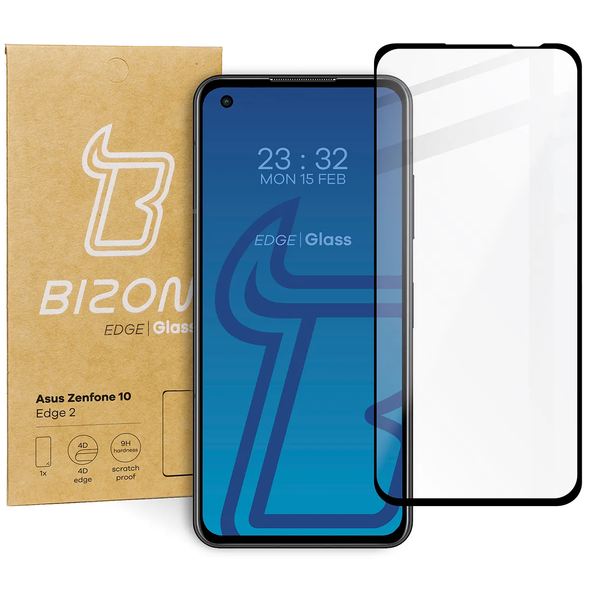 Szkło hartowane Bizon pełne Edge 2 do Asus Zenfone 10