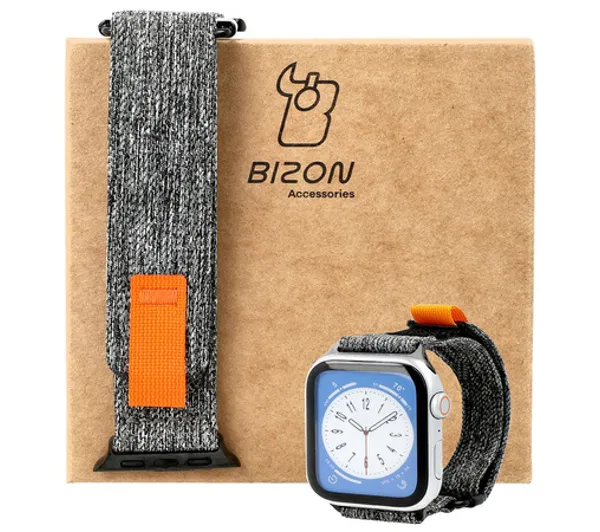 Bizon Strap Watch Urban do Apple Watch 44/45/46/49 mm Szary melanż