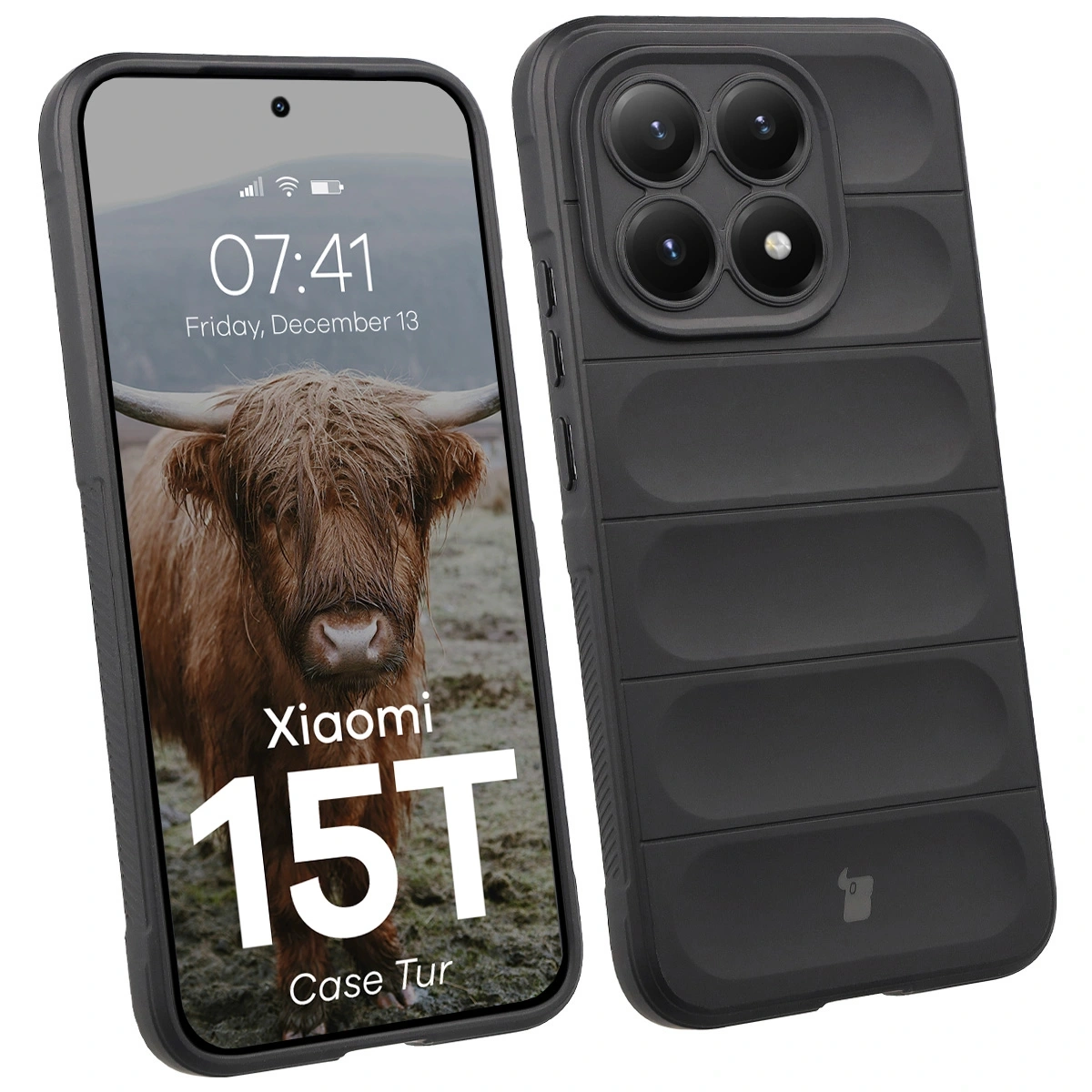 Etui Bizon Tur do Xiaomi 15T Czarny