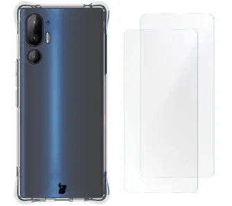 Etui Bizon elastyczne etui + folia ochronna Clear Pack do HTC U24 Pro