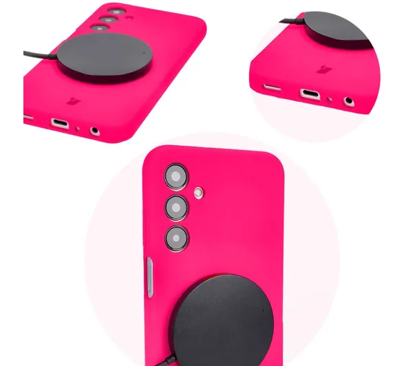 Bizon Soft Case do Samsung Galaxy A25 5G Neonowo-różowy